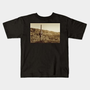 Sonoran Desert in monochrome Kids T-Shirt